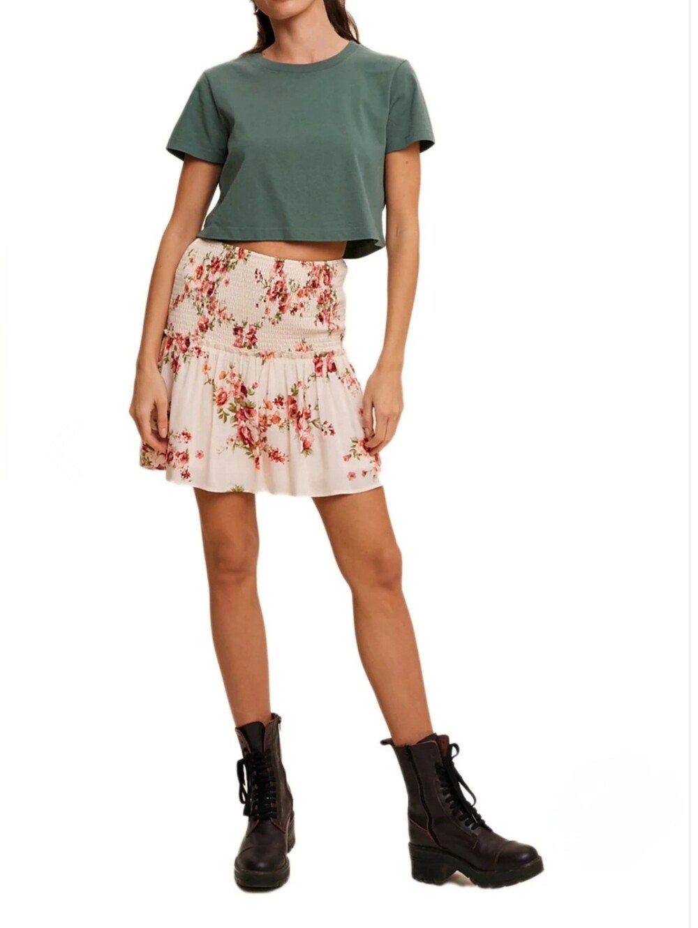 **NWT** LISTICLE Laugh A lot Smocked and Tiered Skirt SIZE LARGE
